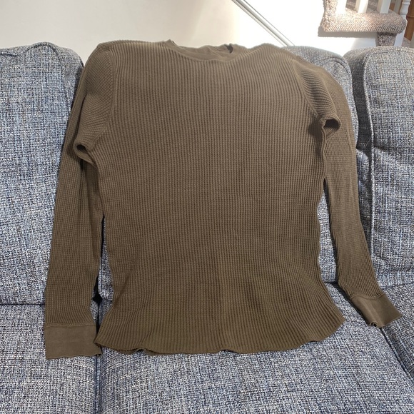 GAP Other - Gap Crewneck Waffle Knit Thermal Athletic Fit Shirt, Size L